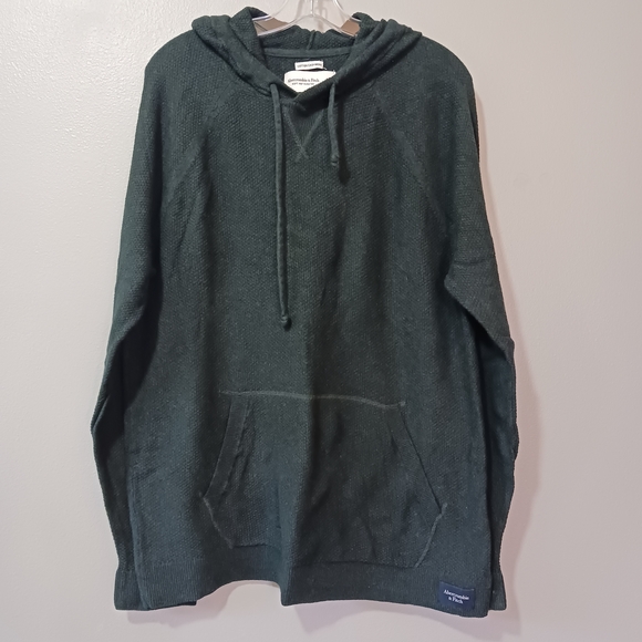 Abercrombie & Fitch Other - Abercrombie and Fitch Forest Green Hoodie Knit Cotton Cashmere XL